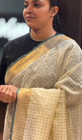 SEMI LINEN SAREE 06072625