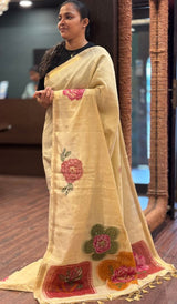 SEMI LINEN SAREE 04072611