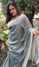 SEMI LINEN SAREE 1307264
