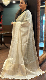 SEMI LINEN SAREE 06072628