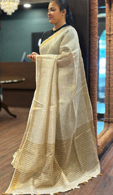 SEMI LINEN SAREE 06072627