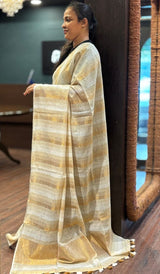 SEMI LINEN SAREE 1507261