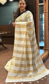 SEMI LINEN SAREE 06072631