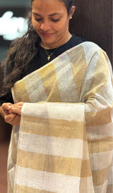 SEMI LINEN SAREE 06072631