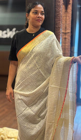 SEMI LINEN SAREE 2107263