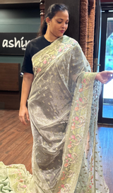 TISSUE ORGANZA SAREE 11122517