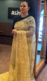 TISSUE ORGANZA SAREE 15082628