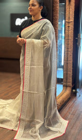 TISSUE ORGANZA SAREE 23062629