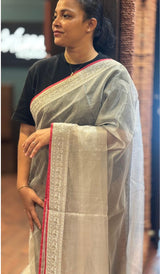 TISSUE ORGANZA SAREE 23062629