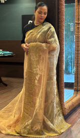 TISSUE ORGANZA SAREE 15082631