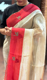 TISSUE ORGANZA SAREE 22062641