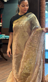 TISSUE ORGANZA SAREE 15082631