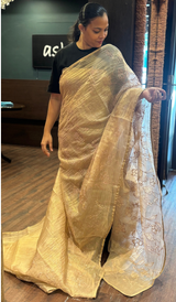 TISSUE ORGANZA SAREE 15082630