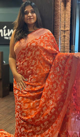 SEMI GEORGETTE SAREE 09082645