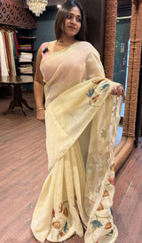 SEMI LINEN SAREE 01072655