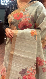 PURE TUSSAR SAREE 09052633