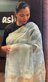 TISSUE ORGANZA SAREE 15082625