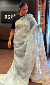 TISSUE ORGANZA SAREE 15082625