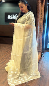 TISSUE ORGANZA SAREE 01092628