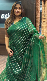 SATIN ORGANZA SAREE 19012611