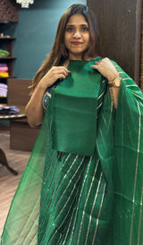 SATIN ORGANZA SAREE 19012611