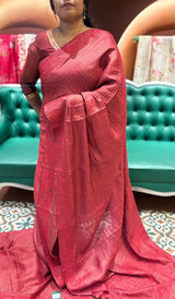 TISSUE ORGANZA SAREE 25062639