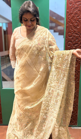 TISSUE ORGANZA SAREE 1712256