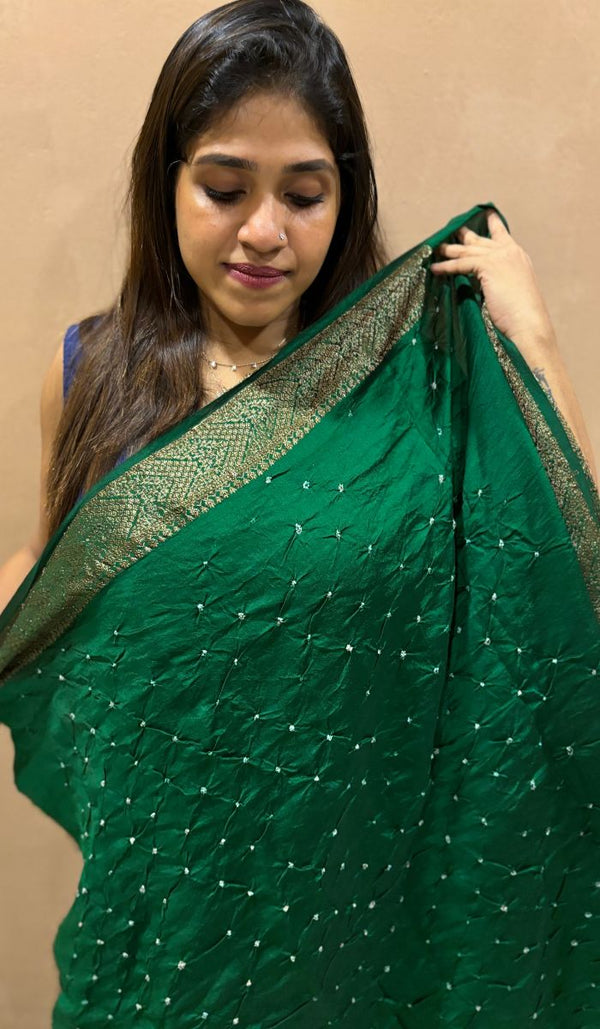 CHINIYA BANDHANI SILK SAREE 03012420