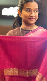 SEMI LINEN SAREE 230226106