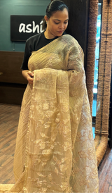 TISSUE ORGANZA SAREE 15082630