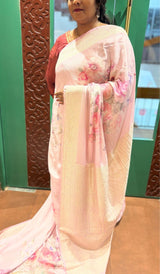 SATIN CREPE SAREE 300426112