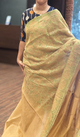 ORGANZA CUTWORK SAREE 24082624