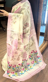 ORGANZA SAREE 300426116