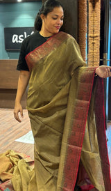 SEMI LINEN SAREE 20092624