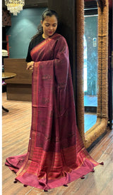 DESI HANDLOOM TUSSAR SAREE 2309262