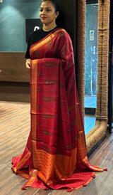 DESI HANDLOOM TUSSAR SAREE 2309261