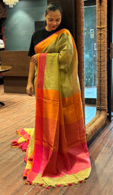 SEMI LINEN SAREE 24092636