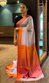 SEMI LINEN SAREE 24092637
