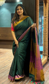 SEMI LINEN SAREE 24092642