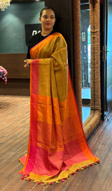SEMI LINEN SAREE 24092639
