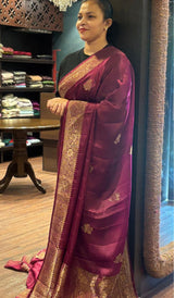 SATIN VISCOSE SAREE 0110262