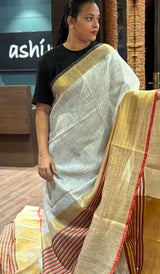 SEMI LINEN SAREE 24092650