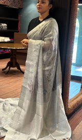 LINEN SAREE 230926113