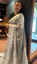 LINEN SAREE 230926113