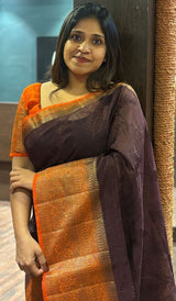 SEMI LINEN SAREE 01102628