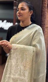 TISSUE ORGANZA SAREE 22062638