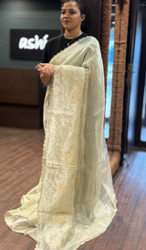 TISSUE ORGANZA SAREE 22062638
