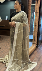 TISSUE ORGANZA SAREE 23062631