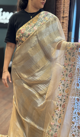 TISSUE ORGANZA SAREE 22062632