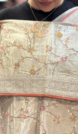TISSUE ORGANZA SAREE 23062628